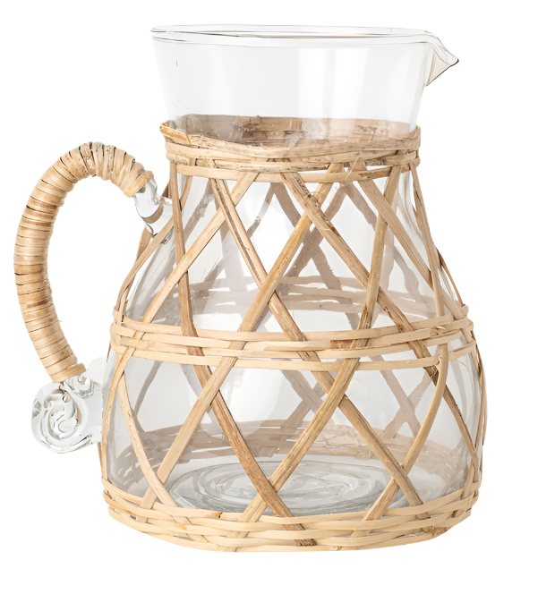 Hampton Glass Wicker Pitcher