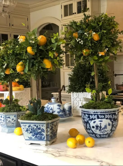 Round Figurine Cherry Blossom Fishbowl