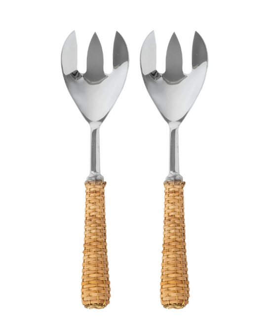 Basketweave Salad Server Set